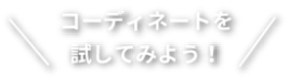 コーディネートを試してみよう!